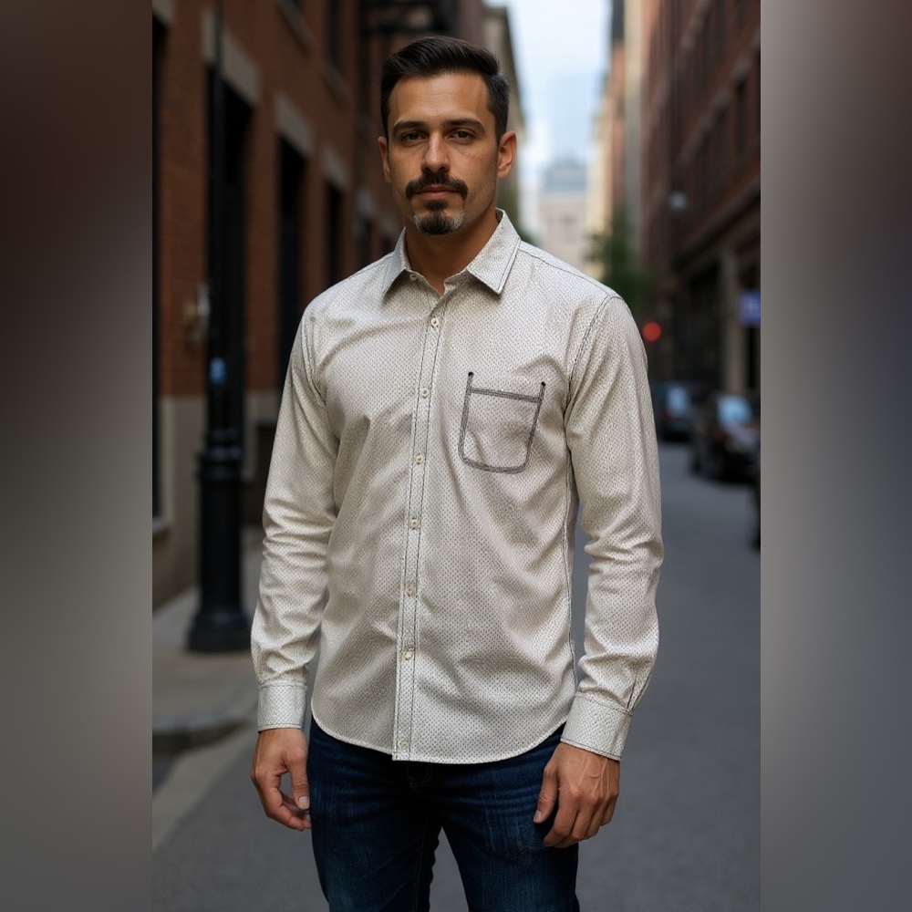 Italina Men's Casual Button Down Shirt